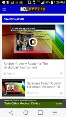 MyTwinTiers WETM 18 Sports App android App screenshot 2